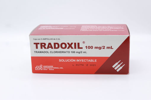 Imagen de TRADOXIL 100MG/2ML INY x 5 AMP FP (CONTROLADO)