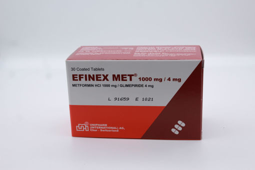 Imagen de EFINEX MET 1000/4 MG (GLIMEPIRIDA/METFORMINA) CAJA