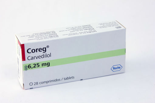 Imagen de COREG 6.25 mg X 28 Comp