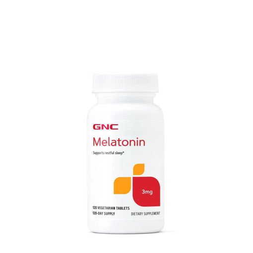 Imagen de GNC Melatonin 3 mg, Frasco x  120 Tabletas.