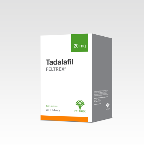 Imagen de TADALAFIL FELTREX Tab. 20mg 50Sob. x 1s