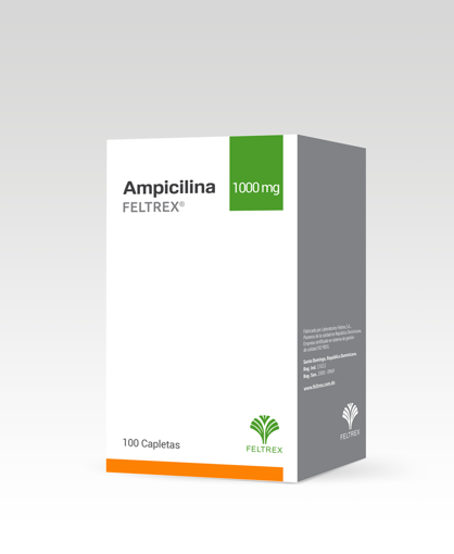 Imagen de AMPICILINA FELTREX Cap. 1000mg x 100s