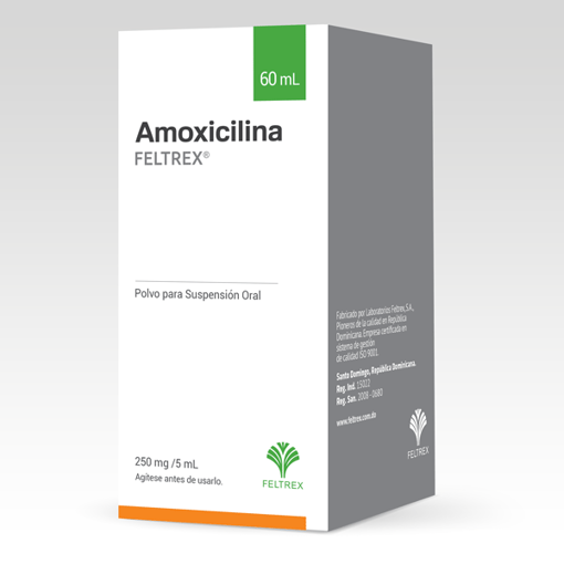Imagen de AMOXICILINA FELTREX Polvo Susp. 250mg/5ml x 60ml