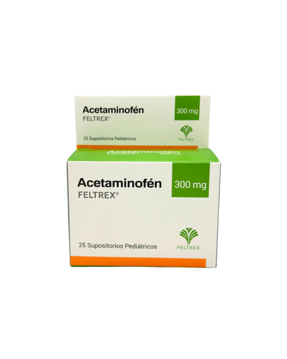 Imagen de ACETAMINOFEN FELTREX Sup. 300mg x 25s