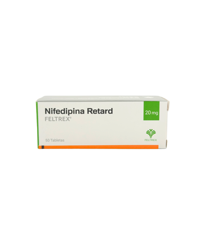 Imagen de NIFEDIPINA RETARD FELTREX Tab. 20mg x 50s